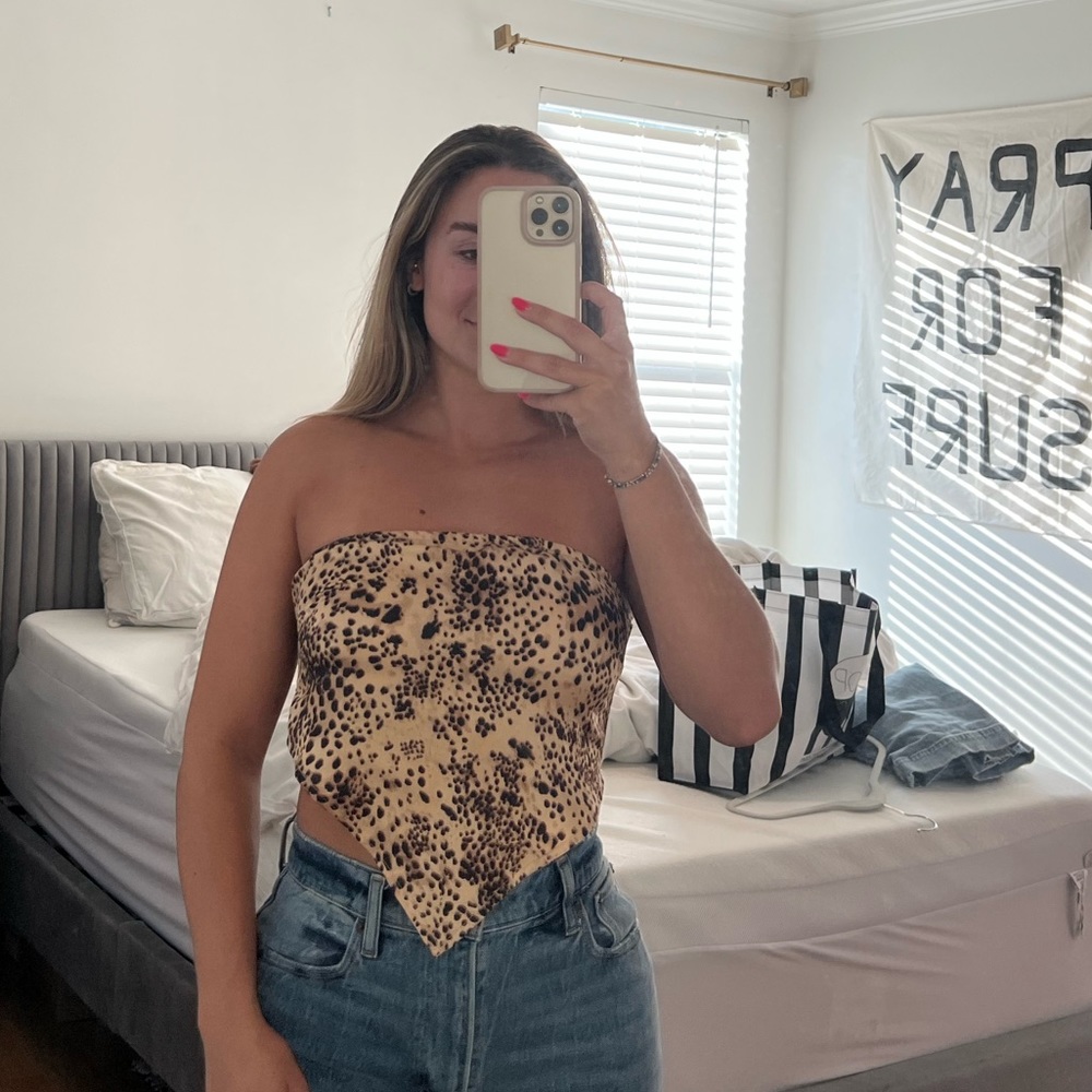 Strapless scarf top